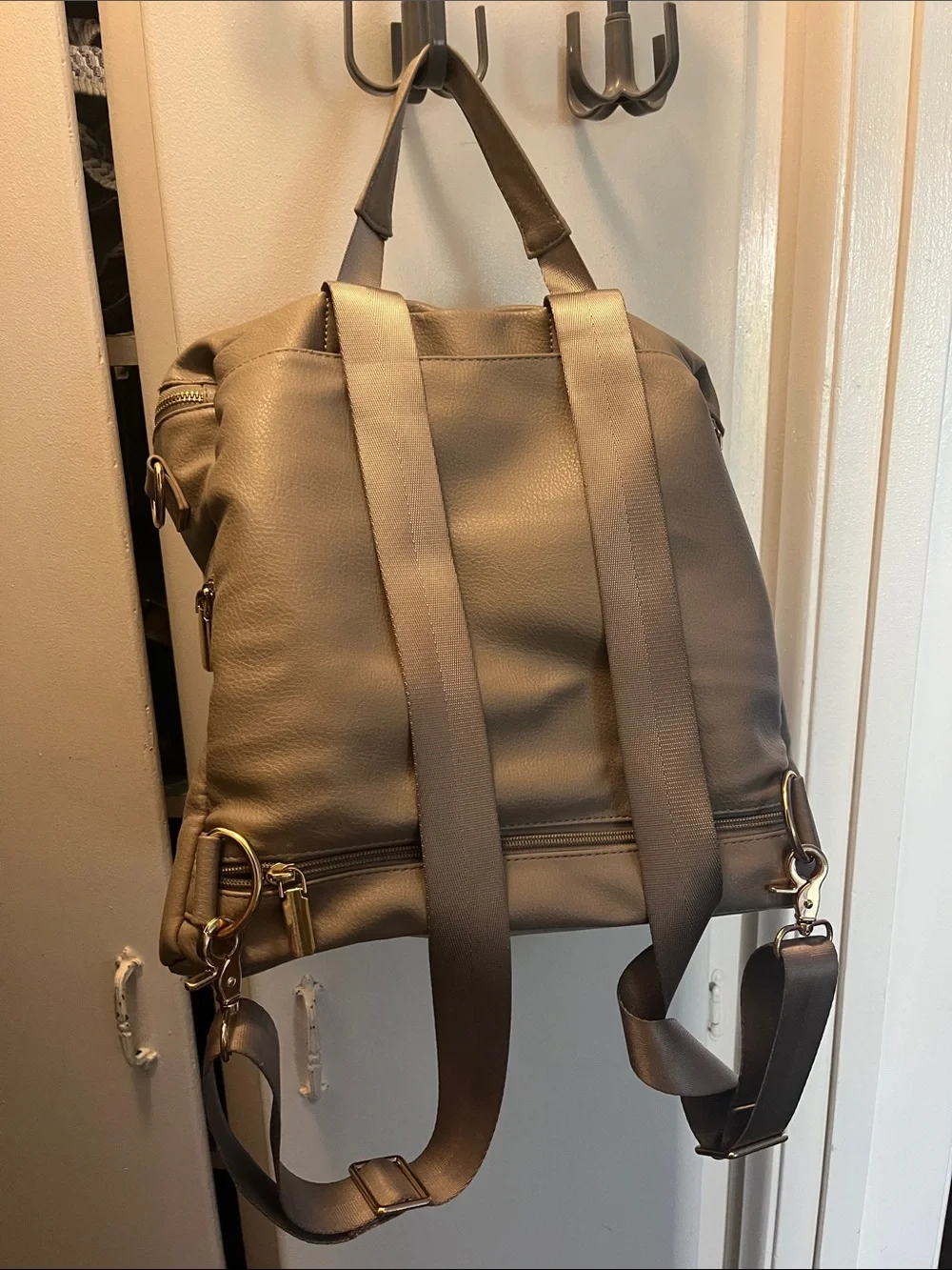 Miss Fong Women's Neutral Taupe Baby Bag Backpack Tote